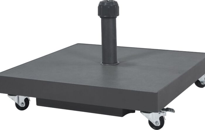 Pacific Lifestyle Riva 3m Faded Black Parasol With 40kg Ceramica Wheeled Base-18-186-FB-18-300-GY