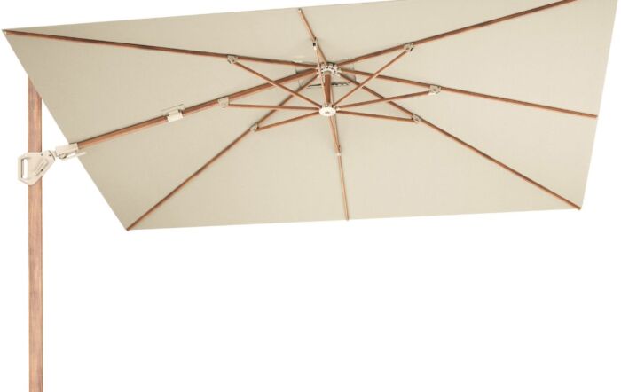 Pacific Lifestyle Challenger Premium T2 2.6 X 3.5m Champagne/Teak & Venezia 90kg Base With 30kg Add On Base -18-308-CH-TK-18-198-18-200