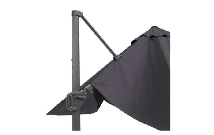 Pacific Lifestyle Challenger T2 3.5 x 2.6m Rectangular Anthracite Free Arm Parasol With 90kg Wheeled Base-18-304 & 18-125