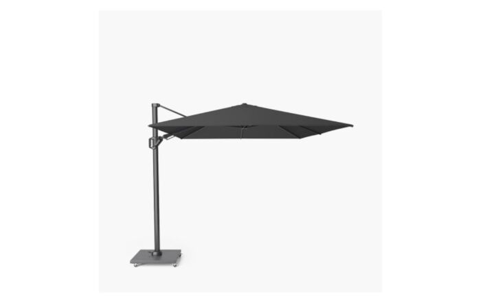 Pacific Lifestyle Challenger T2 3.5m x 2.6m Faded Black Cantilever Parasol With 90kg Wheeled Base-18-194-FB & 18-125