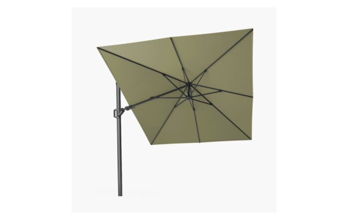 Pacific Lifestyle Challenger Premium T2 3.5m x 2.6m Lush Green Cantilever Parasol With 90kg Wheeled Base-18-193-LU & 18-125-2