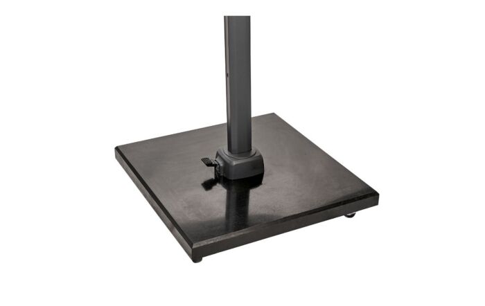 Pacific Lifestyle Challenger T2 3m Square Taupe Free Arm Parasol & 90kg Wheeled Base-18-148-TA & 18-125