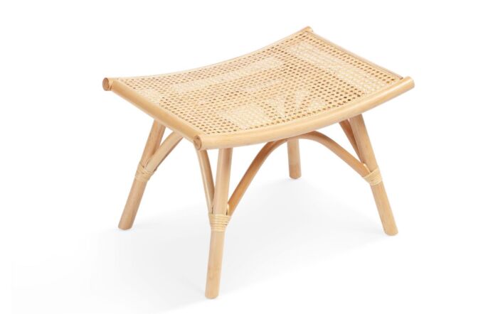 Desser Chester Natural Cane Footstool-Desser Chester Natural Cane Footstool