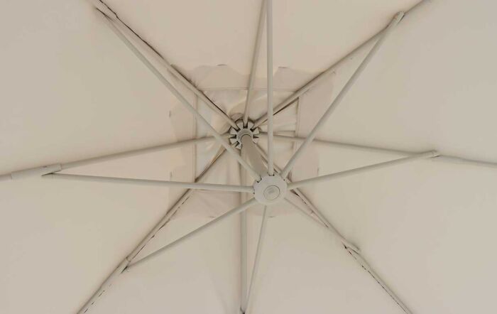 Bramblecrest Chichester 3m Square Cantilever Parasol with Granite Base and FREE Cover - Mocha-SPPT8M 1