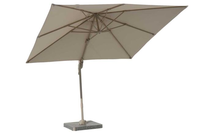 Bramblecrest Chichester 3m Square Cantilever Parasol with Granite Base and FREE Cover - Mocha-SPPT8M