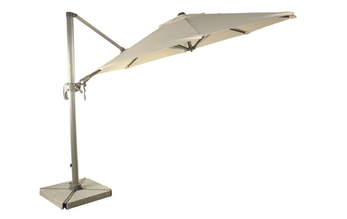 Bramblecrest Chichester 3M Round Crank Handle Parasol Including Granite Base And Cover-X16PG30R01-2