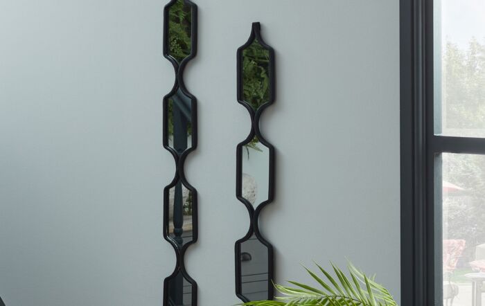 Hill Interiors Decorative Black Hanging Mirror-22485