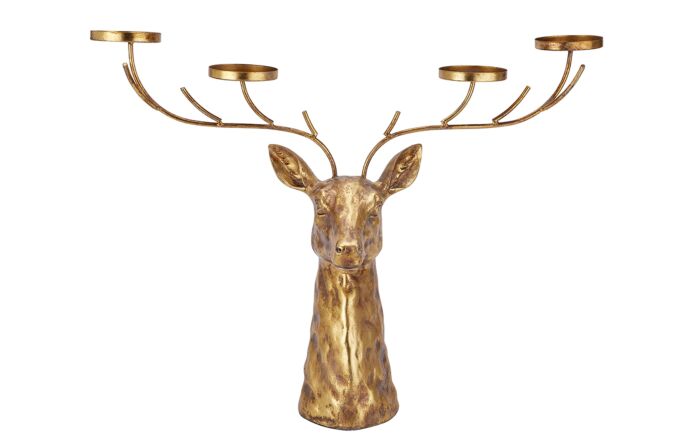 Hill Interiors Deer Bust Candle Holder-21034