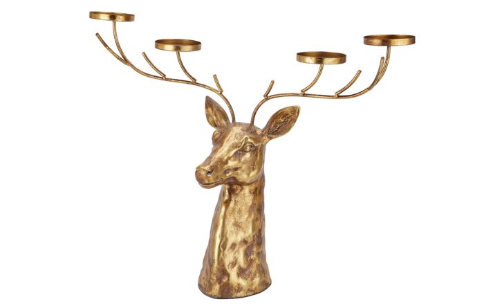 Hill Interiors Deer Bust Candle Holder