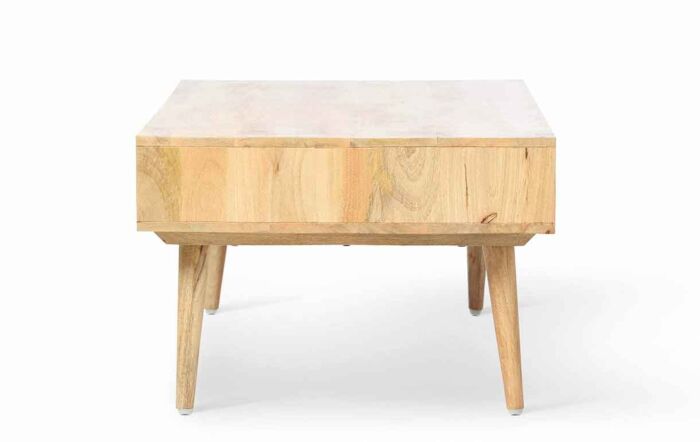 Desser Manhattan Cane & Wood Coffee Table With Drawer And Open Shelf In Natural-20239