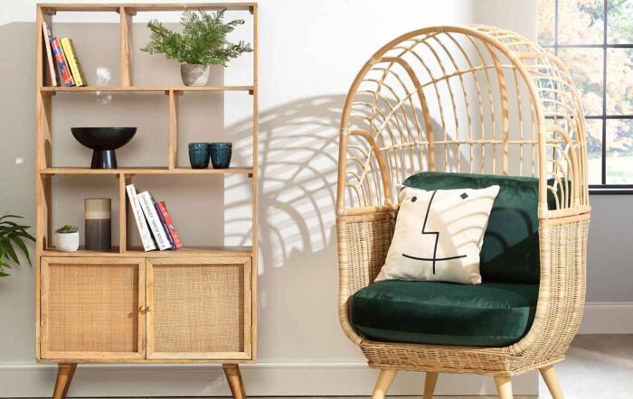 Desser Manhattan Large Standing Bookshelf Cabinet With 2 Door Storage Unit In Natural-22043