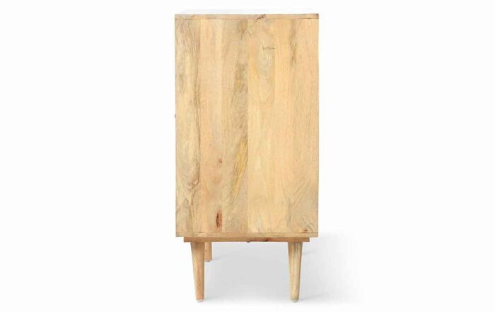 Desser Manhattan Tall 2 Door Sideboard Rattan & Wood Wine Cabinet In Natural-22035