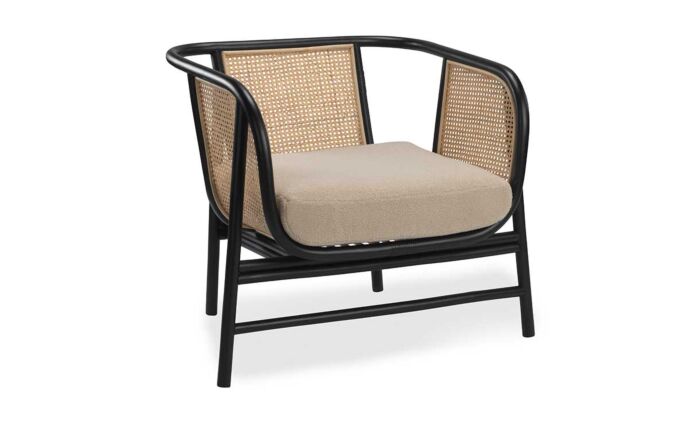 Desser Seoul Black Occasional Chair in Latte Fabric-200709
