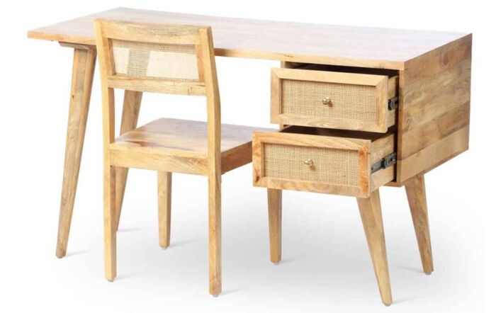 Desser Venice Natural Desk And Chair Set-22055