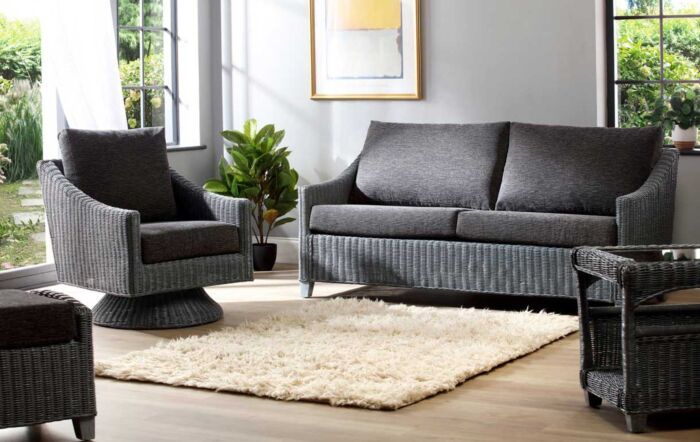 Desser Dijon Cane Conservatory Suite - Grey-DijonRangeGrey