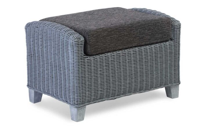 Desser Dijon Rattan Footstool - Grey-DijonFootGrey
