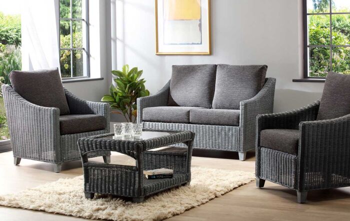 Desser Dijon Cane Rattan Range - Grey 1