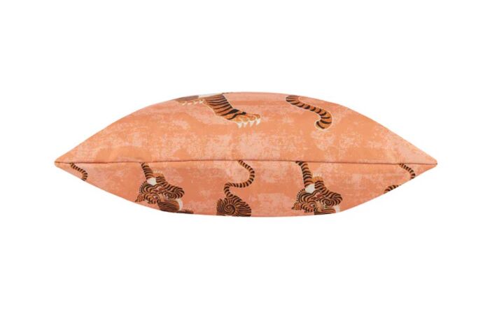 Furn. Tibetan Tiger Outdoor Cushion - Coral-Furn. Tibetan Tiger Outdoor Cushion - Coral
