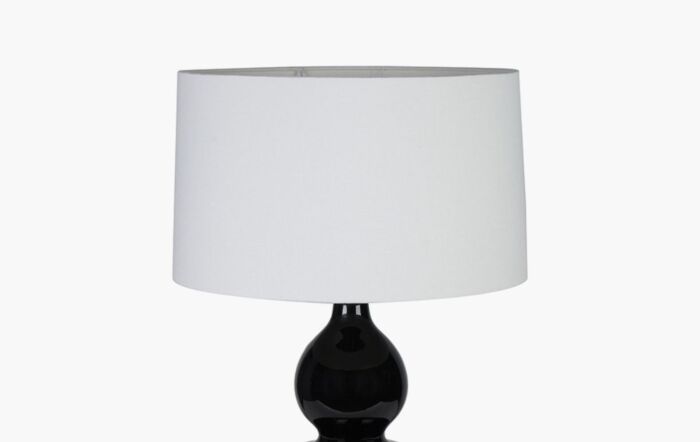 Pacific Lifestyle Gatsby Black Ceramic Table Lamp With Brushed Gold Metal Detail-30-938-C