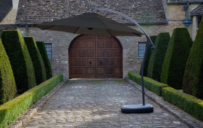 Bramblecrest Gloucester 3M Round Grey Parasol - includes FREE COVER-X20PP30R1