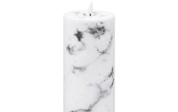 Hill Interiors Luxe Collection Natural Glow 3.5 x 9 Marble Effect LED Candle Set Of 3