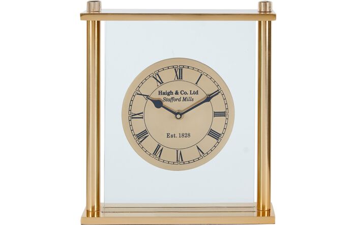Pacific Lifestyle Gold Square Framed Standing Table Clock