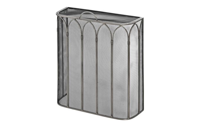 Hill Interiors Gothic Antique Pewter Firescreen-17547