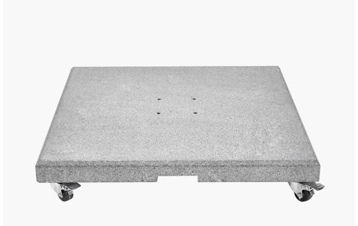 Pacific Lifestyle Salerno Hammered Grey Granite 90KG Wheeled Parasol Base-18-257