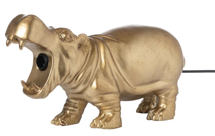 Hill Interiors Hetty The Hippo Gold Table Lamp-22024 1