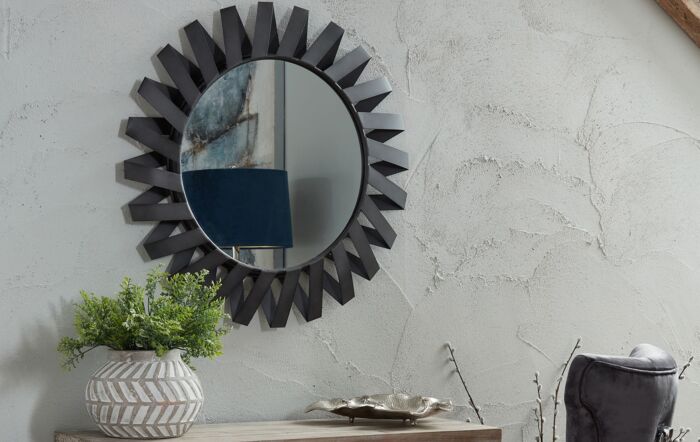 Hill Interiors Black Origami Sunburst Mirror
