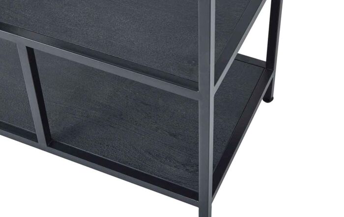 Hill Interiors Large Black Multi Shelf Unit-22714