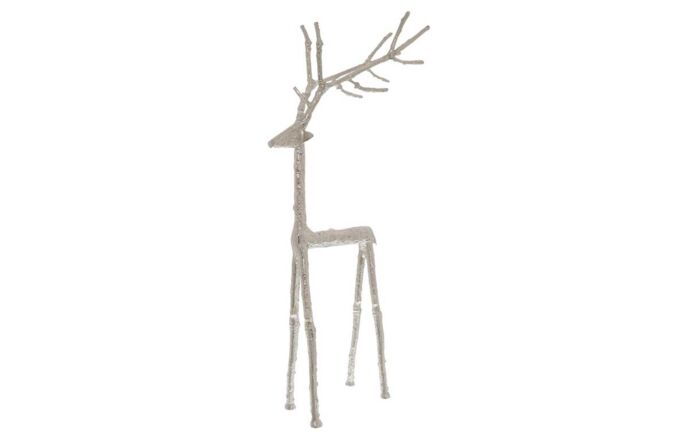 Hill Interiors Large Silver Standing Stag Ornament