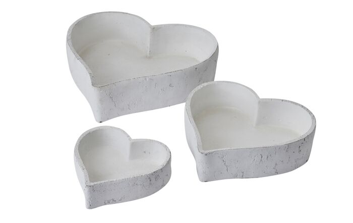 Hill Interiors Set Of Three Large Matt White Ceramic Dishes-22251