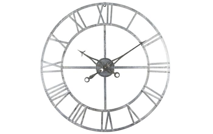 Hill Interiors Silver Foil Skeleton Wall Clock-18897 1