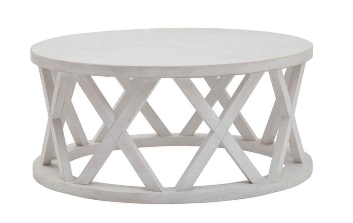 Hill Interiors Stamford Plank Round Coffee Table-22923