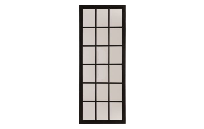 Hill Interiors Tall Black Wooden Window Mirror