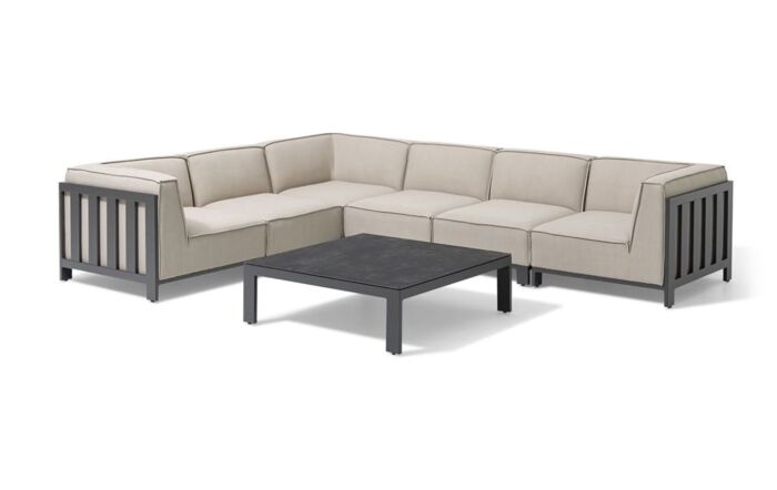 Maze Ibiza Medium Corner Sofa Set Oatmeal-FB-IBIZ-MCSS-OT