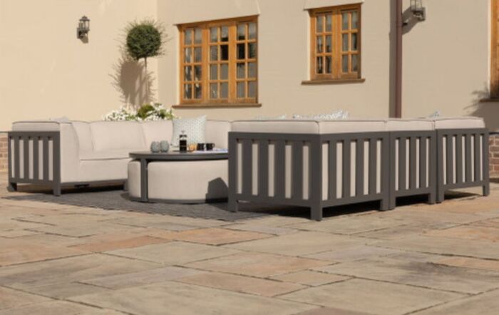 Maze Ibiza U Shape Corner Set With Round Coffee Table-FB-IBIZ-USCSS-R-OT