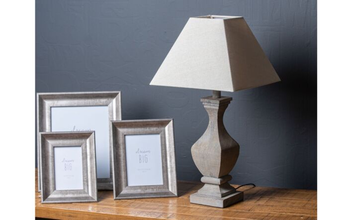 Hill Interiors Incia Fluted Wooden Table Lamp-21284