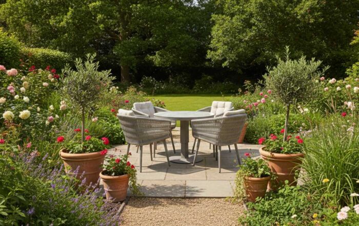 JB Furniture Exclusive Seychelles Round 4 Seat Dining Set with Adjustable Table - Cappuccino-CW-AT297