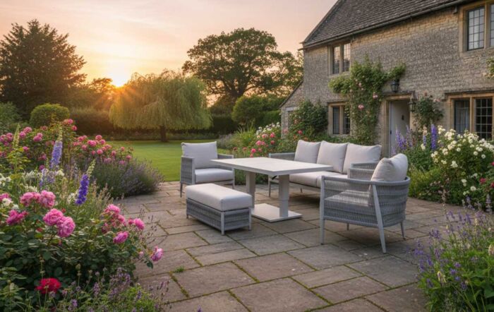 JB Furniture Exclusive Seychelles Three Seat Garden Sofa Set with Adjustable Table - Latte-CW-AR083C