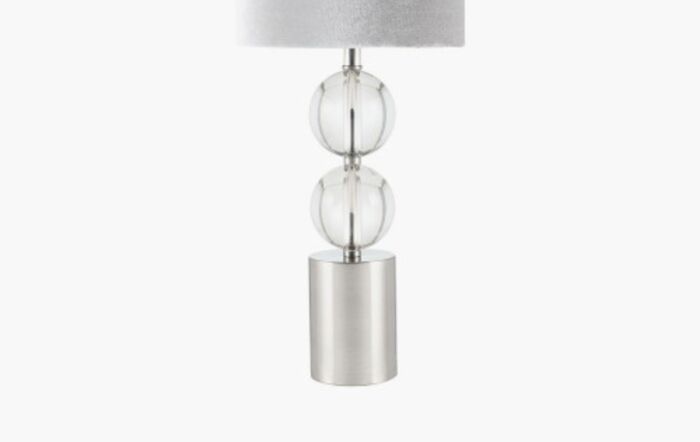 Pacific Lifestyle Harris Brushed Silver And Glass Table Lamp-30-726-C 1