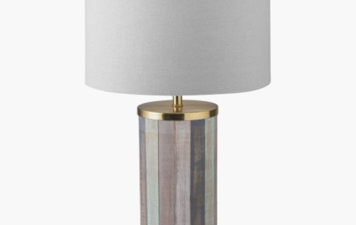 Pacific Lifestyle Kerala Distressed Sage Wood Tall Table Lamp-30-925-C