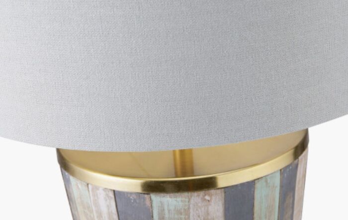 Pacific Lifestyle Kerala Distressed Sage Wood Tall Table Lamp-30-925-C