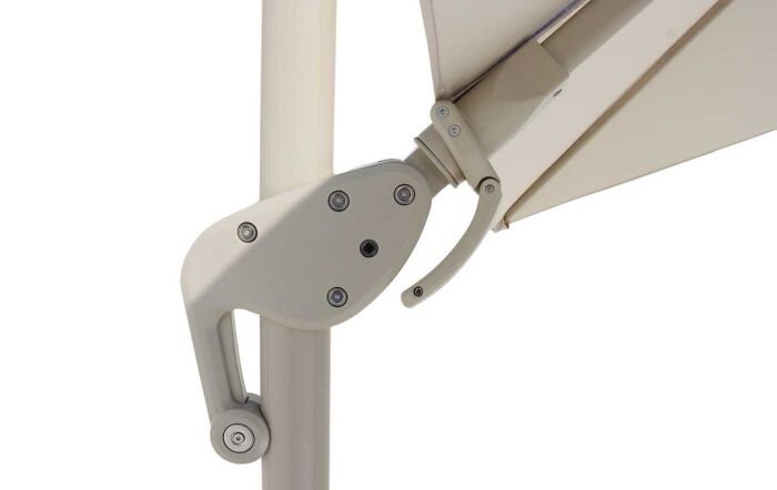 Bramblecrest Lichfield 2.7m Square Side Post Parasol with Granite Base & Protective Cover - Mocha-SPPT15M