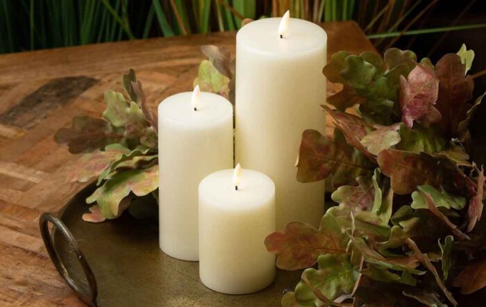 Hill Interiors Luxe Collection Natural Glow 3 x 4 LED Ivory Candle Set Of 4-19995