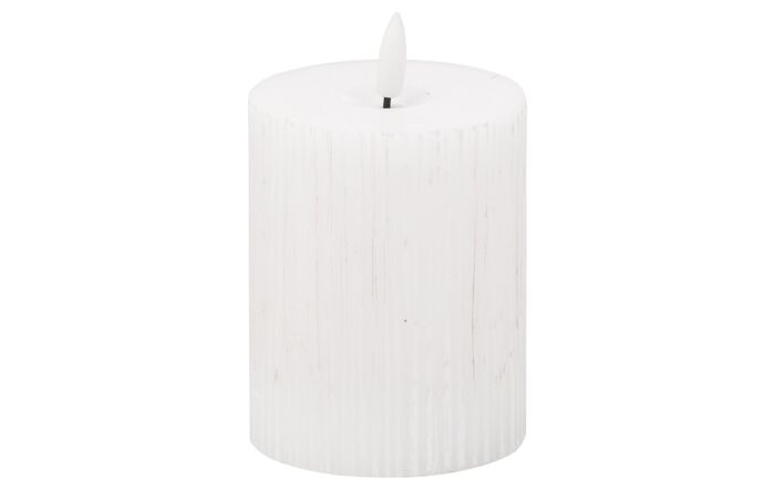 Hill Interiors Luxe Collection Natural Glow 3 x 4 LED Textured Ribbed LED Candle Set Of 4-20870