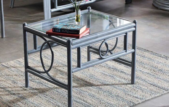 Desser Madrid Grey Cane Rattan Coffee Table 1