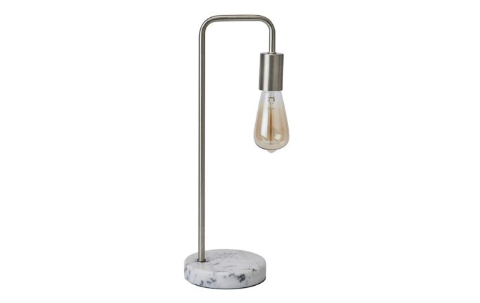 Hill Interiors Marble And Silver Industrial Desk Lamp
