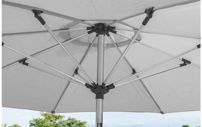 Maze 2.7m Round Parasol - Grey-QD101-2.7M/GREY